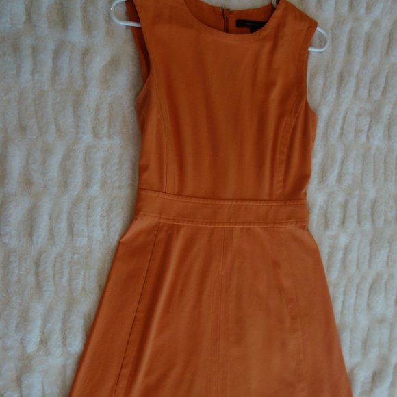 BCBG MAXAZRIA Chambrey Sheath Dress Sunrise Orange Sleeveless - Picture 12 of 13